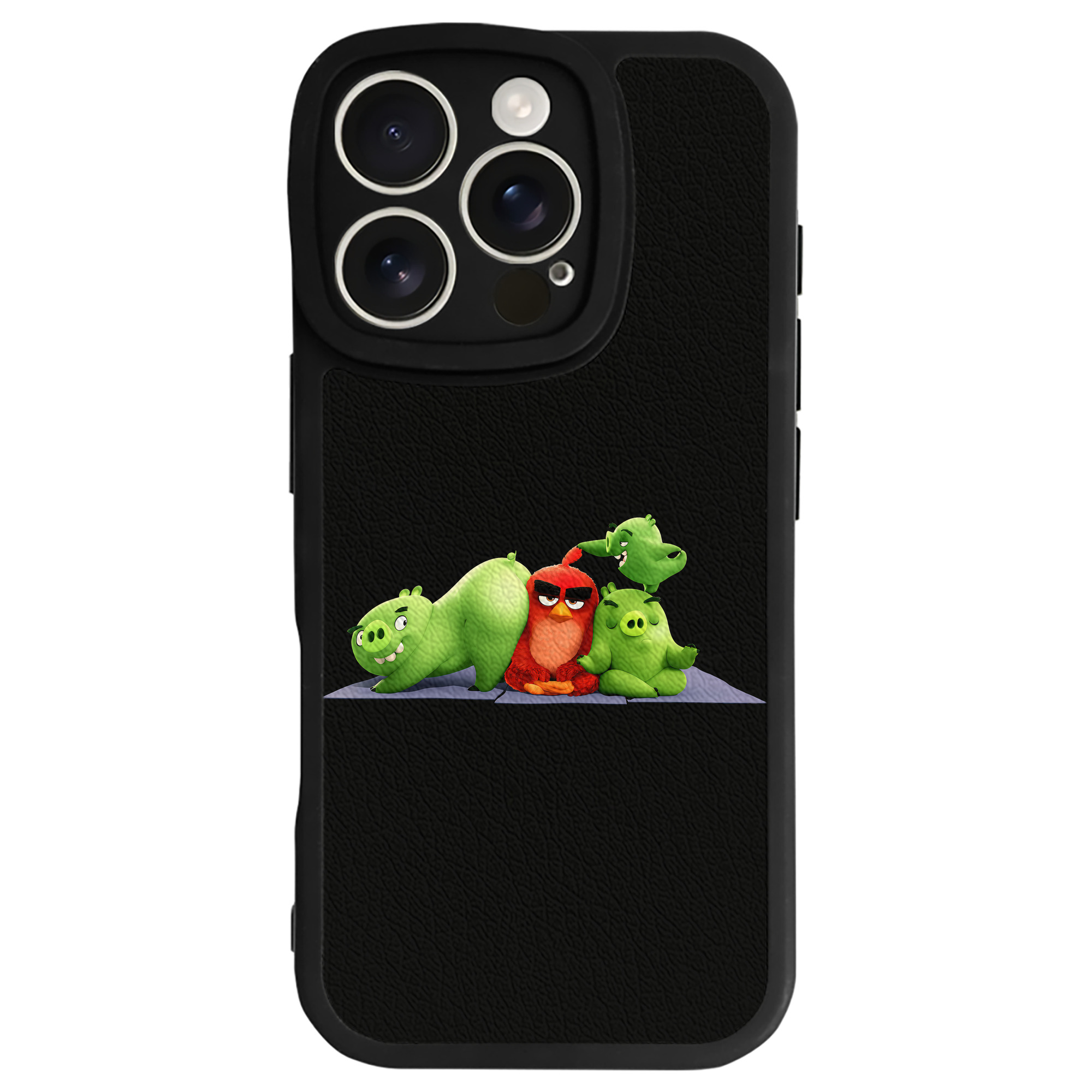 （画像用） Angry Birds アングリーバード 【iPhone 16シリーズ対応】シリコンスマホケース（レザー調） 材質：シリコン